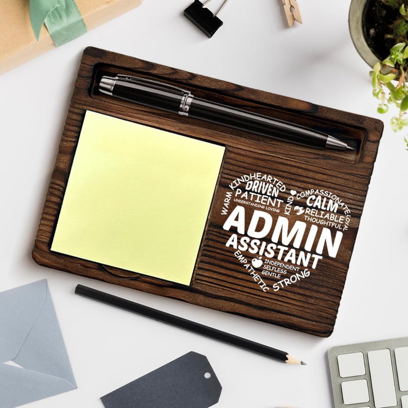 QODMGD Admin Assistant Gifts for Women Men, Appreciation Gifts for Administrative Assistants Secretary, Admin Assistant Sticky Note Holder for Office Desk Decor - Image 4